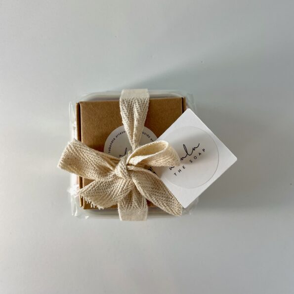 Kit de rosto com sabonete vegetal de rosto, toalhinha de limpeza e saboneteira portátil.